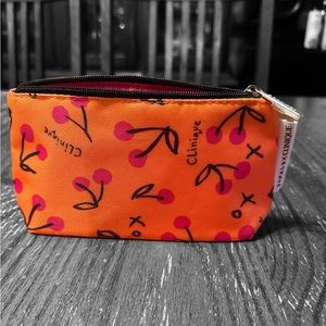 Clinique cherries make up bag NWOT